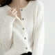 thumbnail image 5 of 15 Colors 2024 Autumn and Winter new wool Cardigan Women's Round Neck Sweater Versatile Knitting Coat Solid, 5 of 5