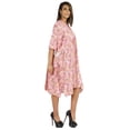 thumbnail image 2 of Moomaya Caftan Court pour Femmes, Robe de Nuit de Couverture, Robe Caftan, Manches Kimono, Tenue de Plage, 2 of 6