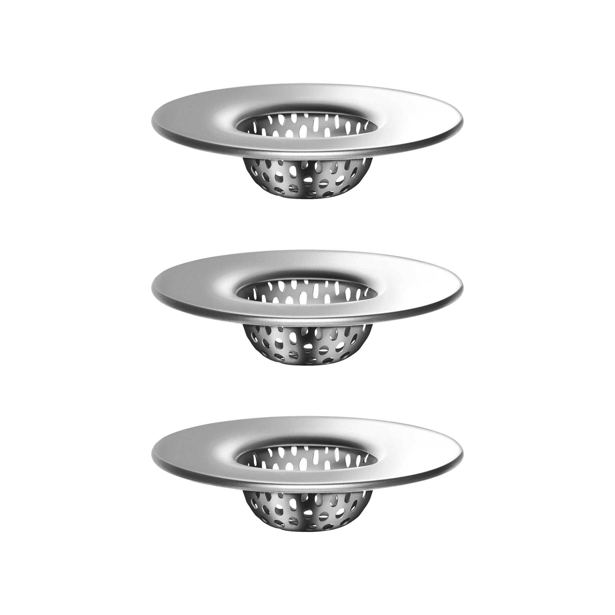 MR.Siga Bathroom Stainless Steels Sink Strainer,Bathtub Sink Drain Strainer Hair Catcher, 3 Pack