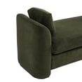thumbnail image 6 of Christopher Knight Home 53.2" Modern Velvet Upholstered Bench with Pillows, Wooden Legs, Olive Green, 6 of 12