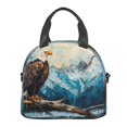 thumbnail image 2 of Goofa Iceberg Bald Eagle Pattern Lunch Bag ,Insulated Lunch Box, Small Leakproof Cooler Food Lunch Containers Reusable High Capacity Lunch Tote Bags, 2 of 8