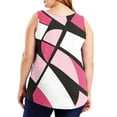 thumbnail image 5 of WRKEKC Summer Tank Tops for Women Print Crew Neck Plus Size Sleeveless Casual Tank Loose Fit Lightweight Daily Top, 5 of 7