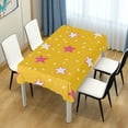 thumbnail image 4 of Yayeee Tablecloths 60" x 90" Rectangle Wrinkle Resistant Party Table Cover, White Stars, 4 of 8