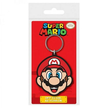 Nintendo 46207 Super Mario Bros Face Rubber Keychain
