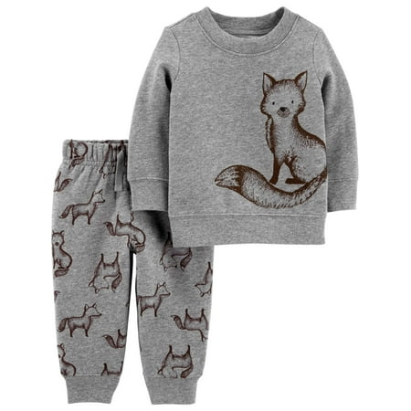 Child of Mine by Carter's Baby Boy Fleece Sweatshirt & Jogger Pants, 2pc Outfit Set