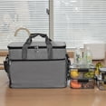 thumbnail image 3 of Large Lunch Bag Women Men 33L Double Deck Lunch Box Insulated Cooler Bag Reusable Adult Lunch Bag Men for Car, Work, School, Picnic, 3 of 7