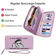 thumbnail image 3 of OIDERY Slim Long Wallet with Zipper Closure Card Holder Wallet for Women tenderness protection mother and child Daily Commute Essential Elegant Gift for Mother's Day, Bridesmaid, Christmas, 3 of 10