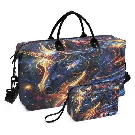 Travel Duffel Luggage Bag Sports Duffle Bag Gym Bag with Zipper An Enchanting Unicorn