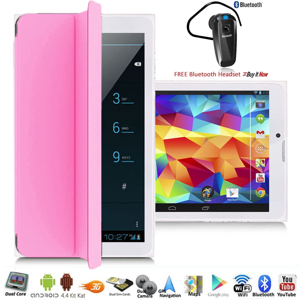Indigi® 7.0inch Unlocked 3G 2-in-1 SmartPhone & TabletPC Android 4.4 w/ Built-in Smart Cover + Bluetooth Included(Pink) Indigi® 7.0inch Unlocked 3G 2-in-1 SmartPhone & TabletPC Android 4.4 w/ Built-in Smart Cover + Bluetooth Included(Pink)