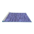 thumbnail image 2 of Ahgly Company Machine Washable Indoor Rectangle Abstract Blue Modern Area Rugs, 2' x 4', 2 of 4