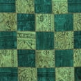 thumbnail image 1 of Ahgly Company Indoor Square Patchwork Turquoise Blue Transitional Area Rugs, 8' Square, 1 of 4