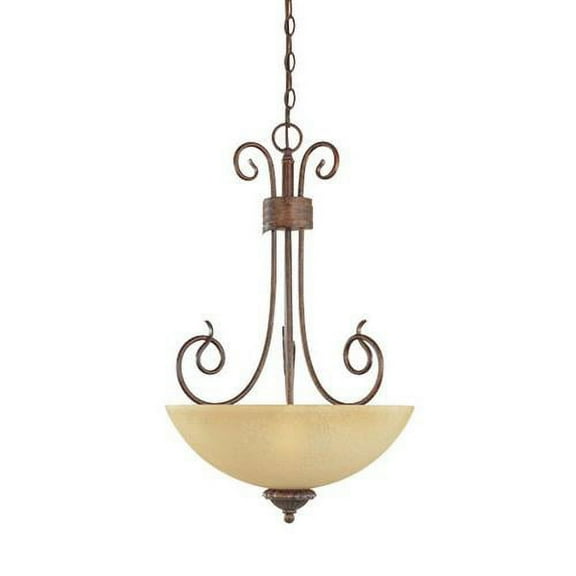 Designers Fountain 99331-AUB Three Light Down Lighting Bowl Pendant from the Belaire Collection, Aged Umber Bronze