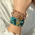 thumbnail image 6 of SPRING PARK Heart Bohemian Stretch Beaded Bracelets for Women Crystal Beaded Charm Multilayer Stackable Bracelets, 6 of 7
