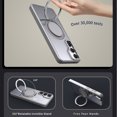 thumbnail image 6 of Decase for Samsung Galaxy S25+ Translucent Hard Back Case with 360°Rotatable Magnetic Ring Kickstand,Compatible with Mag-Safe,Military Grade Shockproof Translucent Protective Case,Gray, 6 of 6