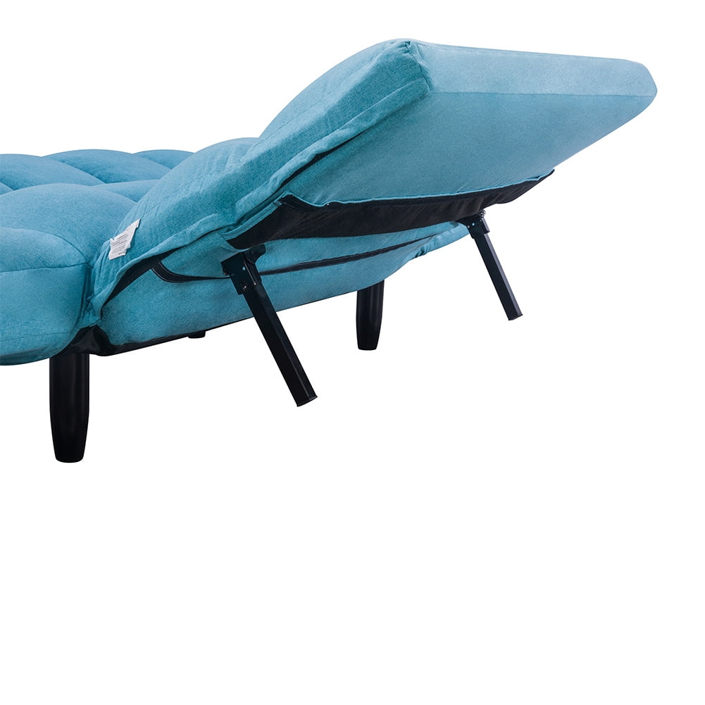 Kepooman Upholstered Tufted Sleeper Sofa, Adjustable Lounge Couch with Pillows - Blue Kepooman Upholstered Tufted Sleeper Sofa, Adjustable Lounge Couch with Pillows - Blue