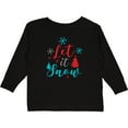 thumbnail image 3 of Inktastic Let It Snow, Snowflakes, Trees, Christmas, Xmas Boys or Girls Long Sleeve Toddler T-Shirt, 3 of 5