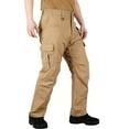 thumbnail image 5 of TRGPSG Men's Ripstop Work Pants, 8-Pocket Utility Cargo Pants with Side Elastic Waist, Stretch Water-Resistant Outdoor Hiking Trousers(No Belts), 5 of 6