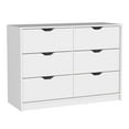 thumbnail image 4 of Dresser 30"H, 4 Drawer Dresser with 2 Lower Cabinets, Drawer Chest, White, 4 of 5