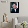 thumbnail image 3 of US President John F Kennedy JFK Portrait Black Framed Canvas Art Print 12X16", 3 of 4