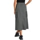 thumbnail image 3 of Falda Cargo para Mujer Allegra K con Cremallera Midi y Bolsillos, Cintura Alta, Moda Callejera, Falda Casual L Gris, 3 of 6