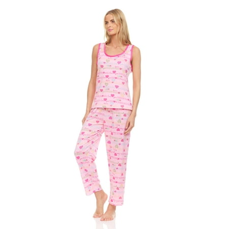 

Lati Fashion Women Sleeveless Pajamas Pants Set Female Sleepwear