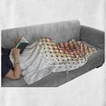 thumbnail image 6 of Abstract Soft Flannel Fleece Blanket, Colorful Halftone Effect with Geometric Abstract Shapes Dots Pattern Print, Cozy Plush for Indoor and Outdoor Use, 60" x 80", White and Fuchsia, by Ambesonne, 6 of 6