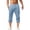 Blue, variant on Men's Classic Fit Casual Capris in Soft Cotton for Everyday Summer Comfort and Versatile Styling M Size Khaki