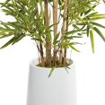 thumbnail image 4 of DecMode 54" Artificial Bamboo Tree in Realistic Leaves and White Fiberglass Pot, 4 of 8