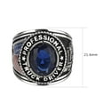 thumbnail image 7 of Men's Stainless Steel Montana Blue Stone Professional Truck Driver Ring, 7 of 7
