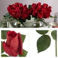 thumbnail image 3 of Pure Garden 48Pc Real Touch Rose Artificial Flowers with Stems (Red), 3 of 7