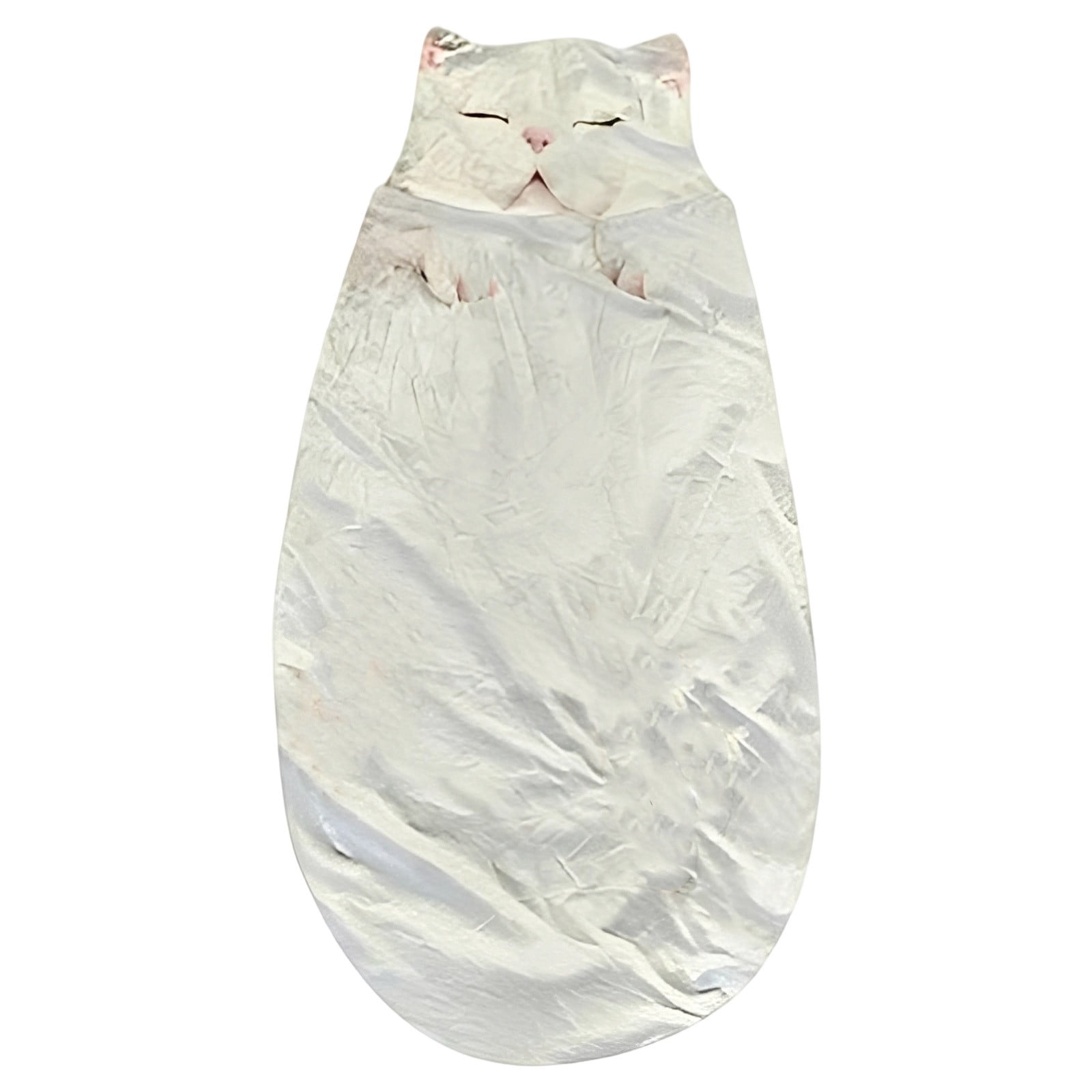 Cat Sleeping Bag for Human,Adult Soft Sleeping Bag – Plush Cat Envelope Sleeping Bag for Camping,Sleepovers & Home Lounging,Washable Warm Blanket,68.9x31.5 Inch(A)