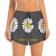 thumbnail image 2 of Balery Keep Life Simple Daisy Flower Pantalones cortos deportivos para mujer con forro y dos bolsillos, elásticos, para entrenamiento, gimnasio, yoga-Large, 2 of 7