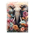 thumbnail image 2 of Elephant Flowers Floral Ring Binder Notebook Journey Note Diary College Ruled Spiral Notebook Study Loose Leaf Paper A5 60 Pages, 2 of 8