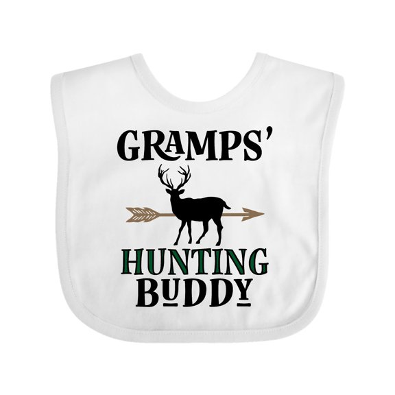 Inktastic Bow Hunter Gramps Hunting Buddy Boys Baby Bib