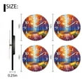 thumbnail image 2 of Round Wall Clock,Oil Painting Of Autumn Forest With Orange Leaves And Purple Sky,Silent Non-Ticking Wall Clock Decor for Home Office Kitchen Living Room Bedroom(10inch), 2 of 4