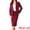 Burgundy, variant on DARING DIVA 2Pcs Women's Long Sleeve Blazer Pencil Skirt Suit Set XS Beige