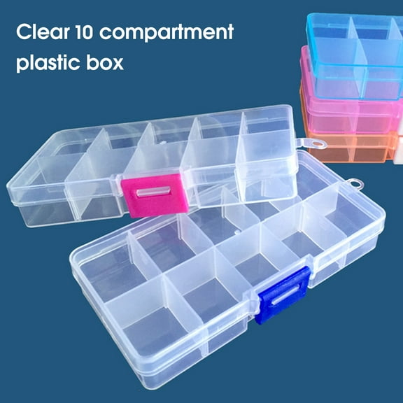 Soumake Jewelry Organizer Box Transparent Visible Lightweight Easy to Clean Jewelry Storage Box for Girl