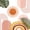 Terracotta Pink Olive, variant on Castle Fairy Mid Century Layered Hill Full Size Comforter Sets 3-Piece,Abstract Leaf Silhouette Bedding Comforter Set,Ochre Teal Brown,1 Comforter and 2 Pillowcases