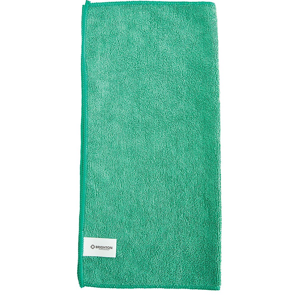 Brighton All Purpose Green Microfiber Cloths 16"W x 16"L PK of 12