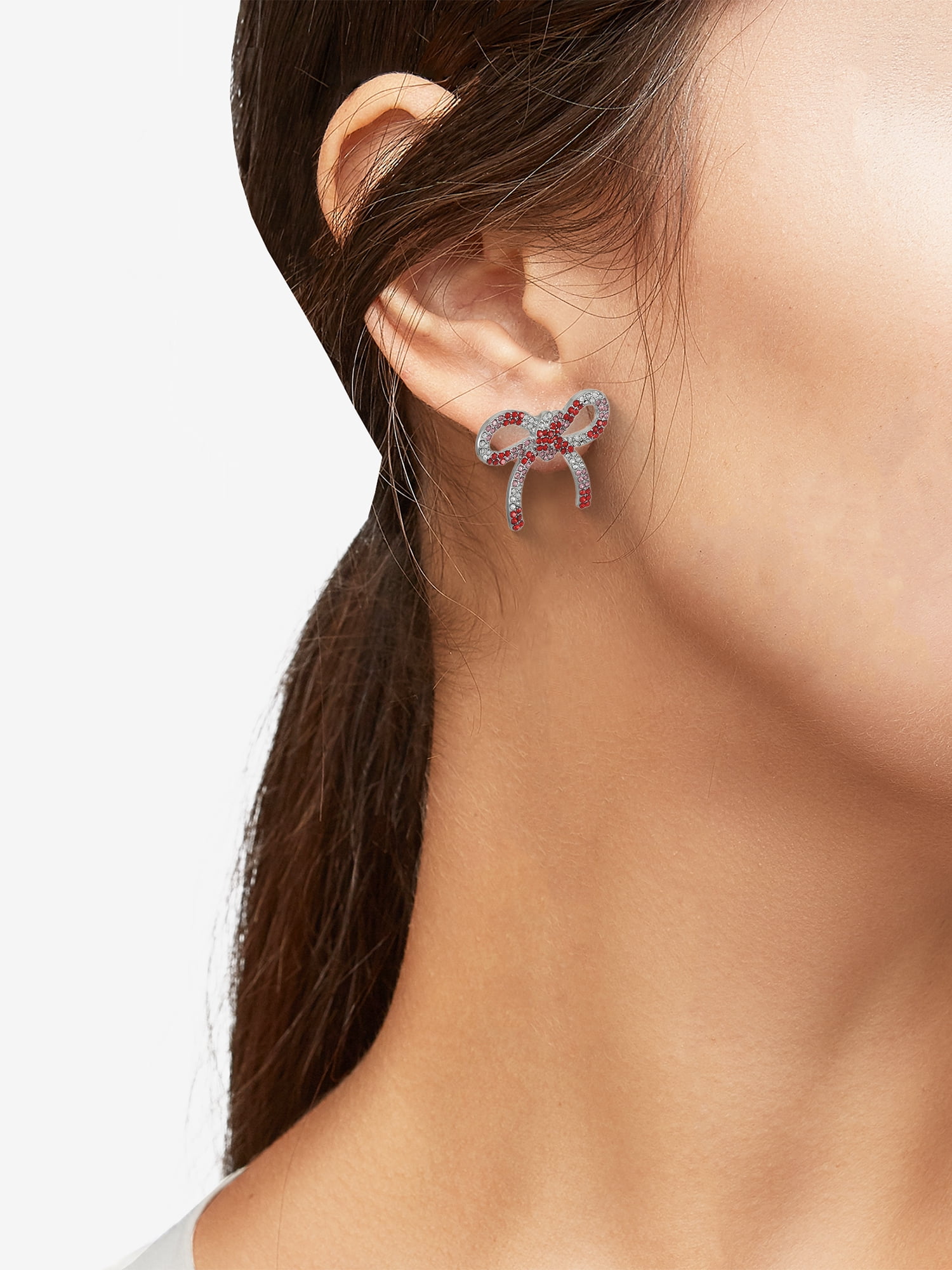 Packed Party Bow Candy Cane Earrings