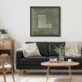 thumbnail image 2 of IDEA4WALL Framed Canvas Print Wall Art Abstract Spotted Grid Monochrome Dotted Illustrations Modern Art Geometric Pattern Wall Decorative Relax/Calm Comtenporary for Rooms - 16"x16" BLACK, 2 of 5
