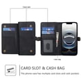 thumbnail image 4 of for iPhone 16e PU Leather 2 in 1 Case, Detachable Magnetic Wallet Case with Card Holder, Removable Flip Folio Cover with Stand Shockproof Protective Phone Cover, Compatible with MagSafe, Black, 4 of 8