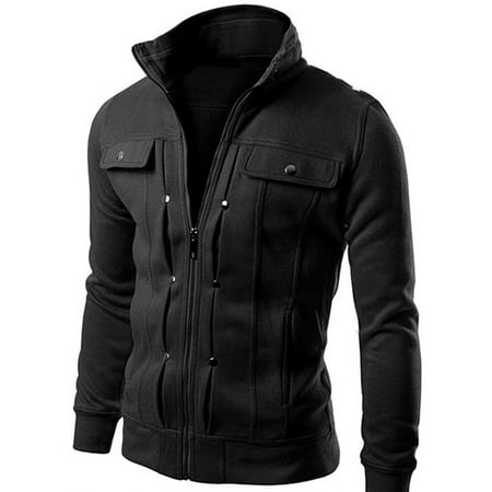 Men's Winter Warm Outerwear Military Jackets Casual Overcoat Cotton ...