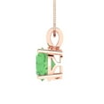 thumbnail image 3 of Clara Pucci 14K Rose Solid Hypoallergenic Gold 1.5Ct Green Zircon Round Brilliant Cut Solitaire Designer Necklace Pendant For April, 3 of 7