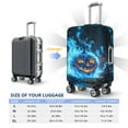 thumbnail image 2 of Travel Luggage Cover Protector - Halloween Pumpkin Ghost Blue Flame Anti-Scratch Suitcase Covers Fits 18-32 Inch Luggage, 2 of 5