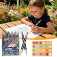 thumbnail image 4 of 12 Pack Dual Brush Tip Glitter Markers, 24 Colors, 20ml Metallic Shimmer Paint Pens for Card Making, DIY Crafts, Graffiti, Journaling, Writing & Adult Coloring, Non-Toxic Art Supplies, 4 of 9