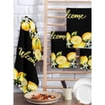 thumbnail image 2 of Yellow Lemons Kitchen Dish Towels for Drying Dishes Set of 4, Summer Fruits Leaves Botanical Black Waffle Weave Microfiber Hand Tea Bathroom Towels Quick Dry & Absorbent Towel 15.7x23.6, 2 of 7