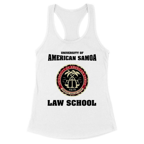 University of American Samoa Tank Top Fitted Racerback Women's Large White