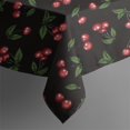 thumbnail image 5 of Black Christmas Cherry Pattern Square Tablecloth,Waterproof Square Table Cover,Wipeable Spillproof Washable Table Cover for Home Kitchen Party Decor 52"x52"(132x132cm), 5 of 6