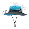 thumbnail image 4 of Bucket Hat Wide Brim Quick Drying Breathable Packable Foldable Sunshade Sun Ponytail Cap With Chin Strap, 4 of 6